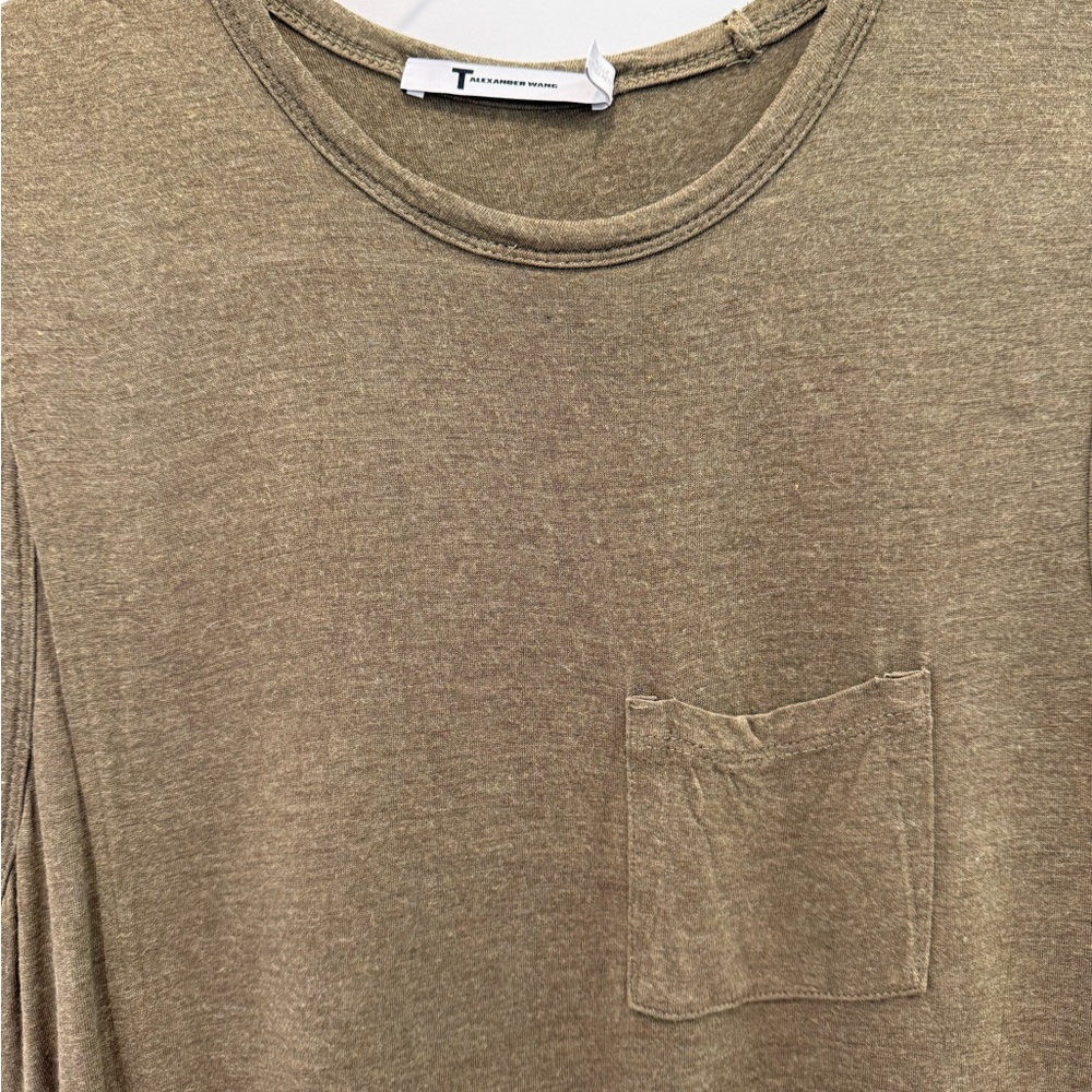 Alexander Wang Olive Green Tee Dress
